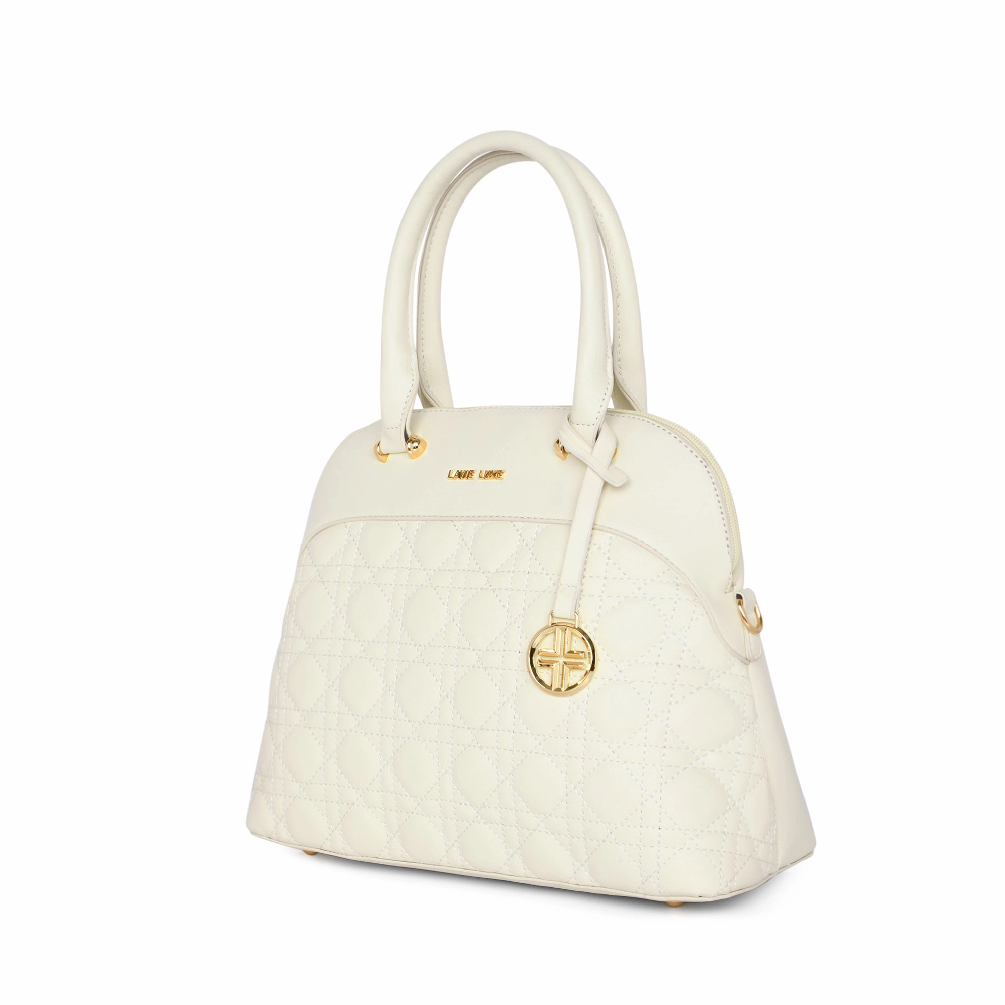 Lavie Luxe Jorie Off White Medium Women's Satchel