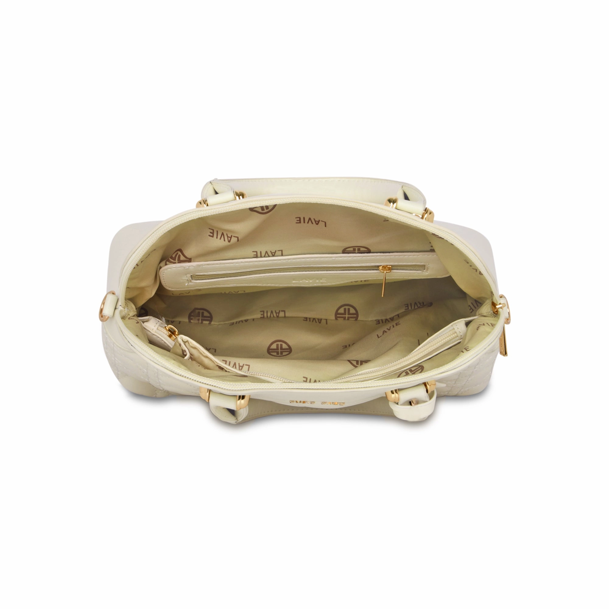 Lavie Luxe Jorie Off White Medium Women's Satchel