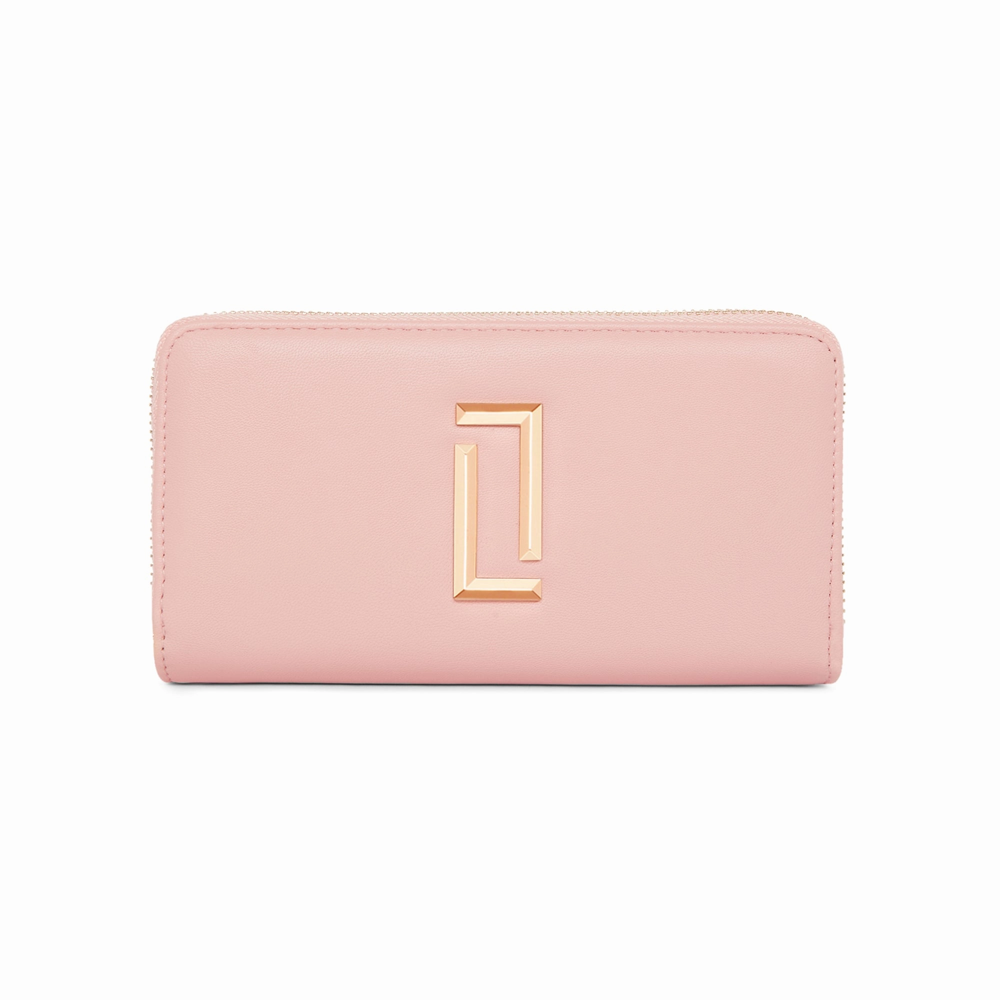 Lavie Luxe Light Pink Large Women's Dual Zip Wallet