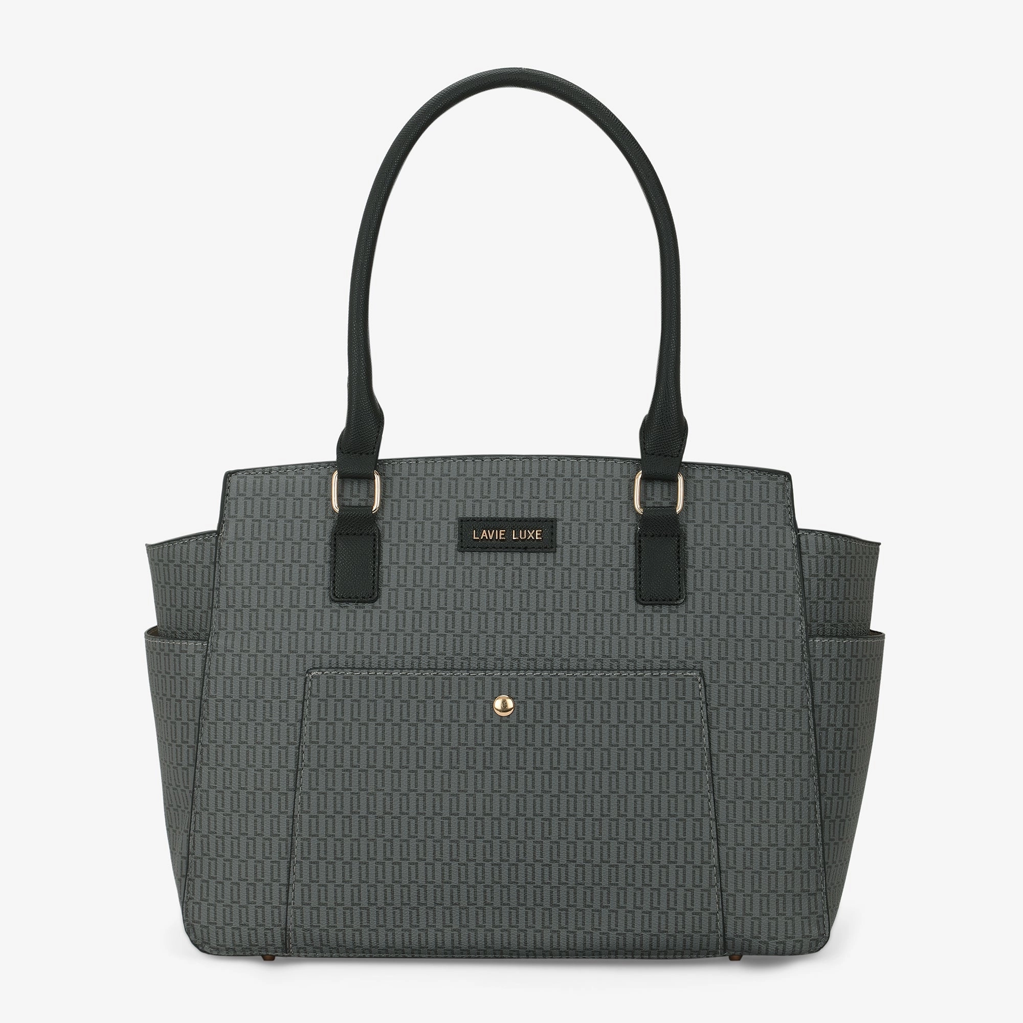 Lavie Luxe Mono Kelly Black Large Women's Tote