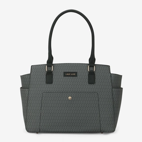 Lavie Luxe Mono Kelly Black Large Women's Tote
