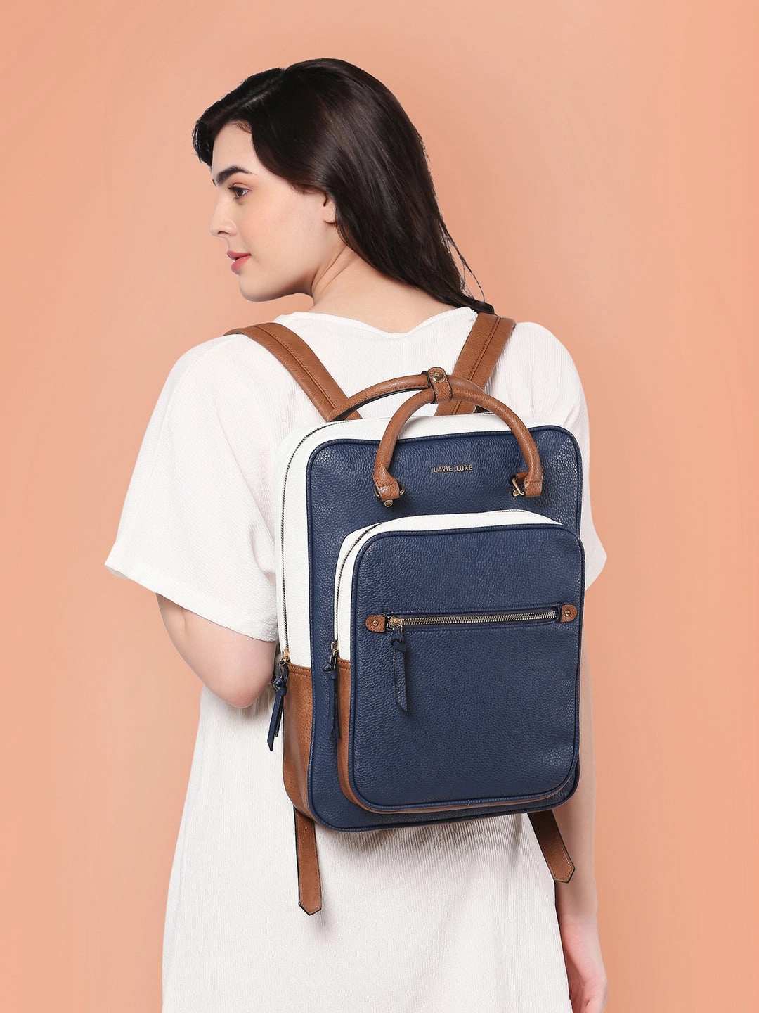 Lavie Luxe Navy Medium Women's Harris Laptop Backpack