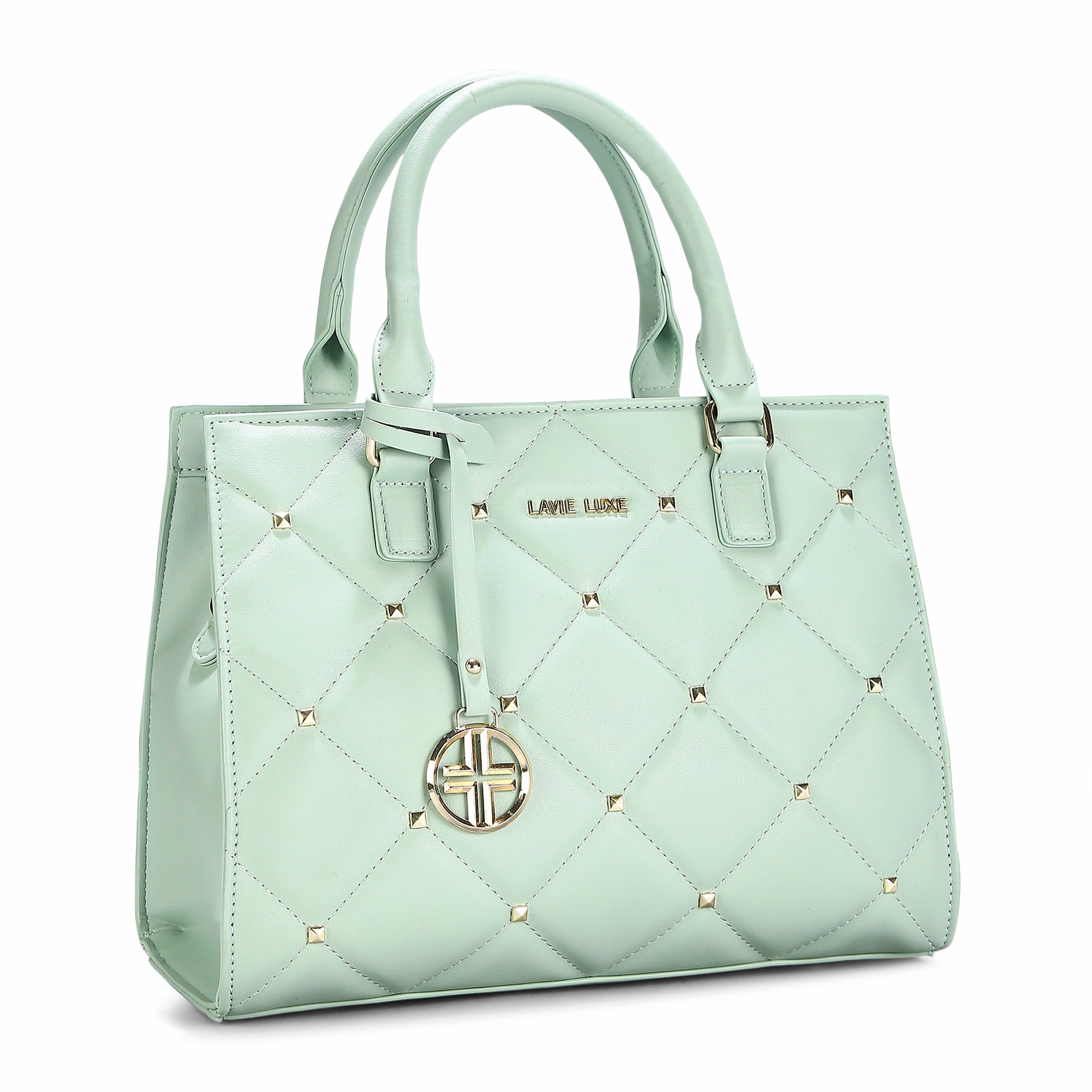 Lavie Luxe Stud Shelly Mint Medium Women's Satchel