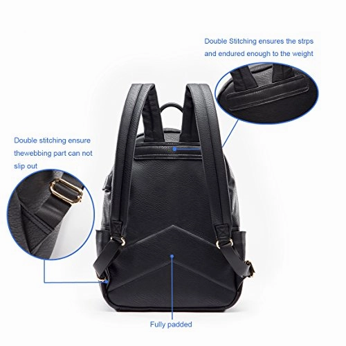 Leather Backpack By Miss Fong,Backpack For Girls Laptop Backpack For Women With Usb Charger,Fits 13
