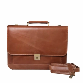 Leather Laptop Bag Brown A5