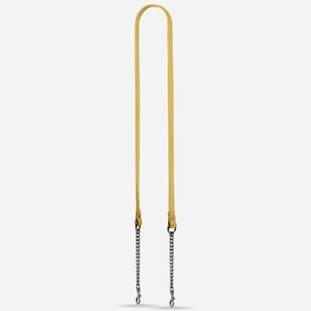 Leather Strap With Chain - Buttermilk