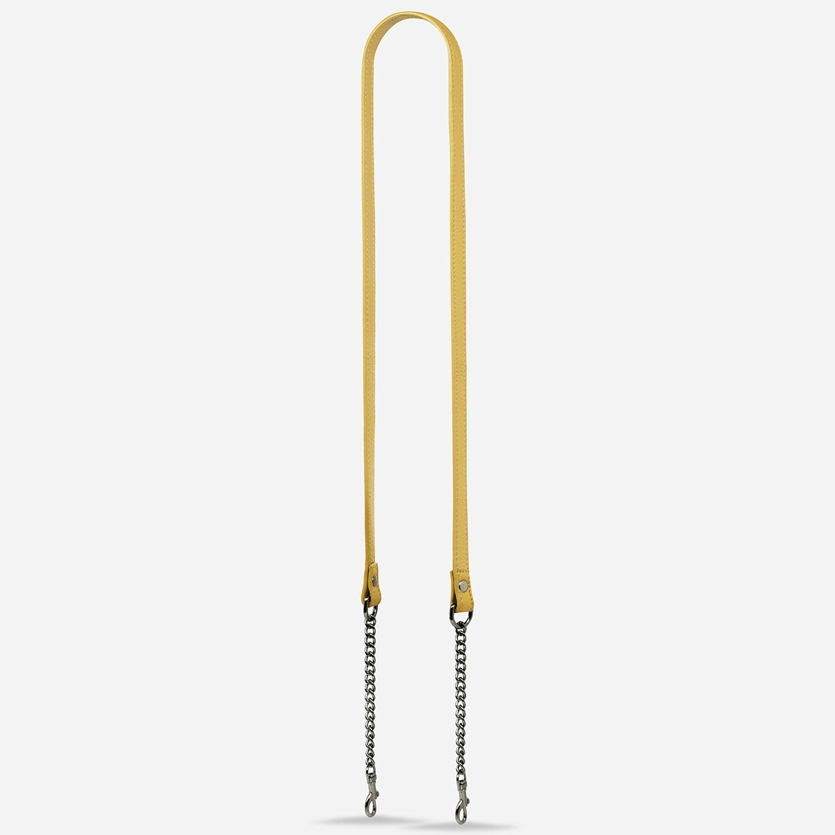 Leather Strap With Chain - Buttermilk