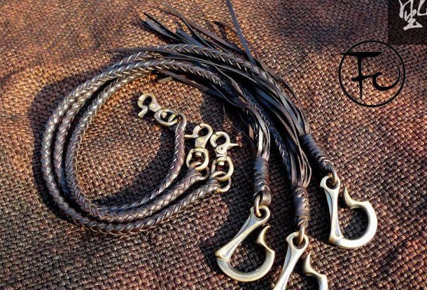 Leather trucker wallet Chain biker wallet Chain for chain wallet biker wallet with dragon hook