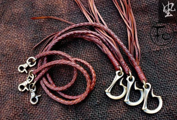 Leather trucker wallet Chain biker wallet Chain for chain wallet biker wallet with dragon hook