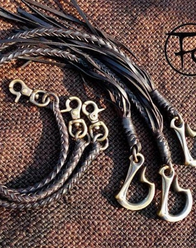 Leather trucker wallet Chain biker wallet Chain for chain wallet biker wallet with dragon hook