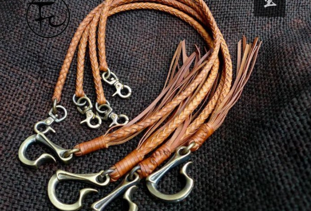 Leather trucker wallet Chain biker wallet Chain for chain wallet biker wallet with dragon hook
