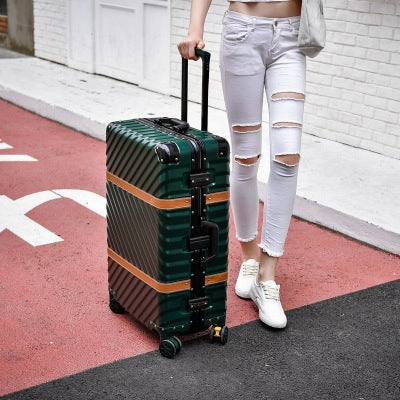 Letrend Spinner Rolling Luggage 24 Inch Travel Duffle Women Trolley Solid Carry On Suitcases