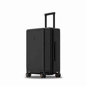 LEVEL8 Elegance Matte Carry-On Luggage, 20 Hardside Suitcase, Lightweight PC Matte Hardcase Spinner Trolley for Luggage, TSA Approved Cabin Luggage with 8 Spinner Wheels- Black, 20-Inch Carry-On
