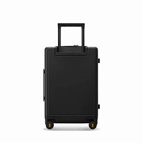 LEVEL8 Elegance Matte Carry-On Luggage, 20 Hardside Suitcase, Lightweight PC Matte Hardcase Spinner Trolley for Luggage, TSA Approved Cabin Luggage with 8 Spinner Wheels- Black, 20-Inch Carry-On
