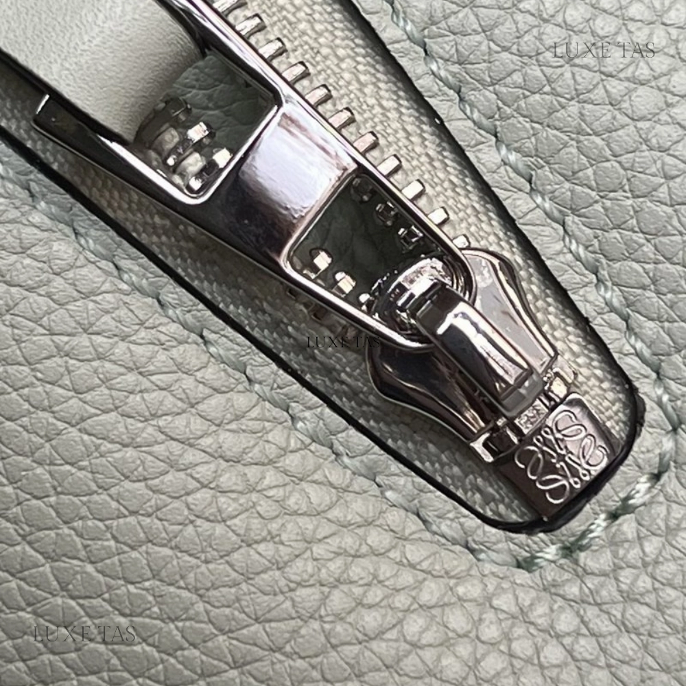 Light Celadon Compact Hammock Bag In Soft Grained Calfskin Leather Crossbody Bag for Women