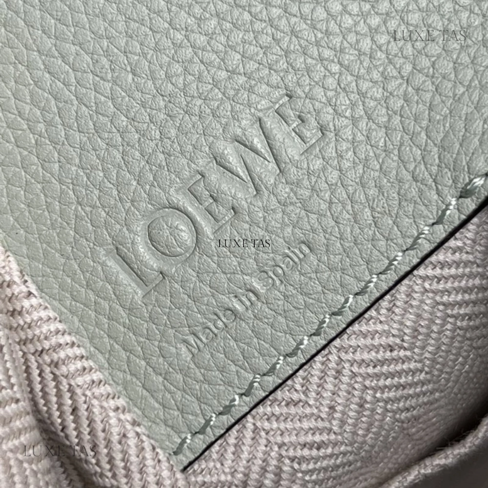 Light Celadon Compact Hammock Bag In Soft Grained Calfskin Leather Crossbody Bag for Women