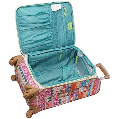 Lily Bloom Large Expandable Design Pattern Luggage With Spinner Wheels (28in, On the Prowl)
