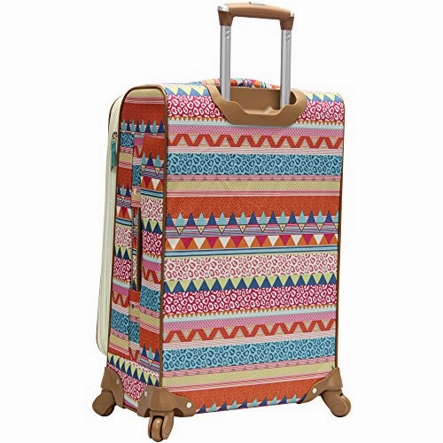 Lily Bloom Large Expandable Design Pattern Luggage With Spinner Wheels (28in, On the Prowl)