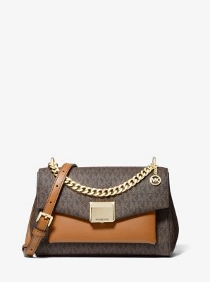 Lita Medium Two-Tone Logo Crossbody Bag