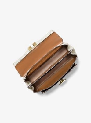 Lita Medium Two-Tone Logo Crossbody Bag