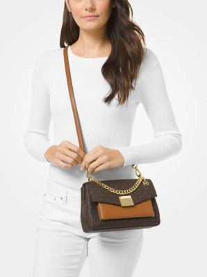 Lita Medium Two-Tone Logo Crossbody Bag