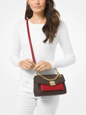 Lita Medium Two-Tone Logo Crossbody Bag