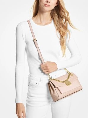 Lita Medium Two-Tone Logo Crossbody Bag