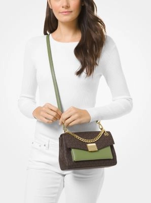 Lita Medium Two-Tone Logo Crossbody Bag