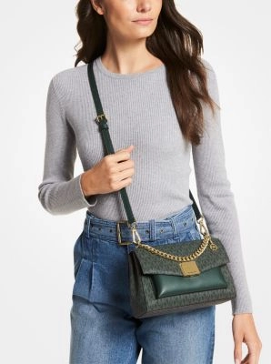 Lita Medium Two-Tone Logo Crossbody Bag