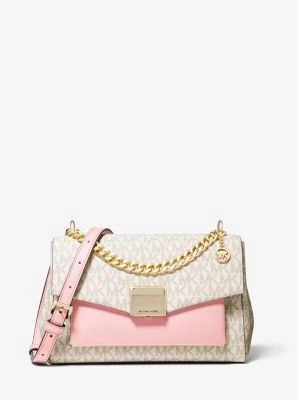 Lita Medium Two-Tone Logo Crossbody Bag