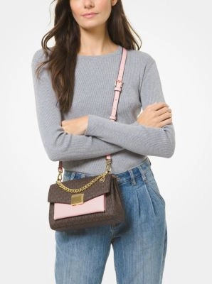 Lita Medium Two-Tone Logo Crossbody Bag
