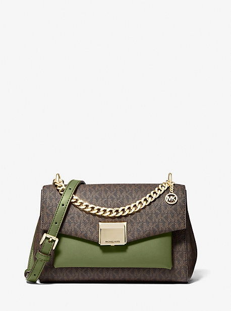 Lita Medium Two-Tone Logo Crossbody Bag
