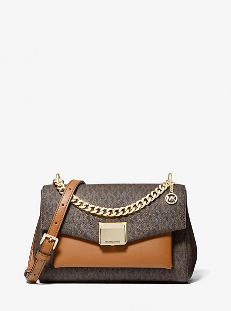 Lita Medium Two-Tone Logo Crossbody Bag
