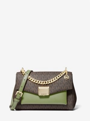 Lita Medium Two-Tone Logo Crossbody Bag