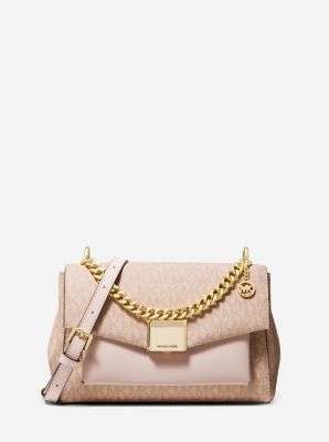 Lita Medium Two-Tone Logo Crossbody Bag