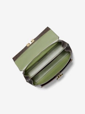 Lita Medium Two-Tone Logo Crossbody Bag