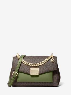 Lita Medium Two-Tone Logo Crossbody Bag
