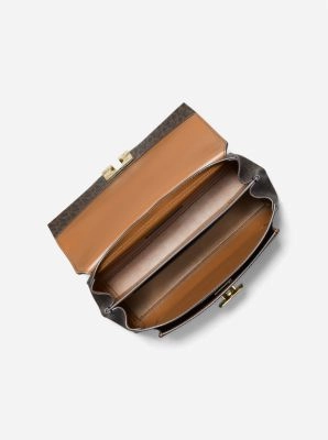 Lita Medium Two-Tone Logo Crossbody Bag