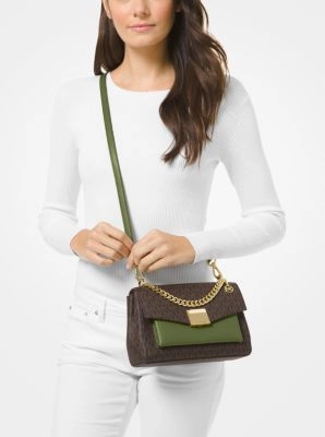 Lita Medium Two-Tone Logo Crossbody Bag