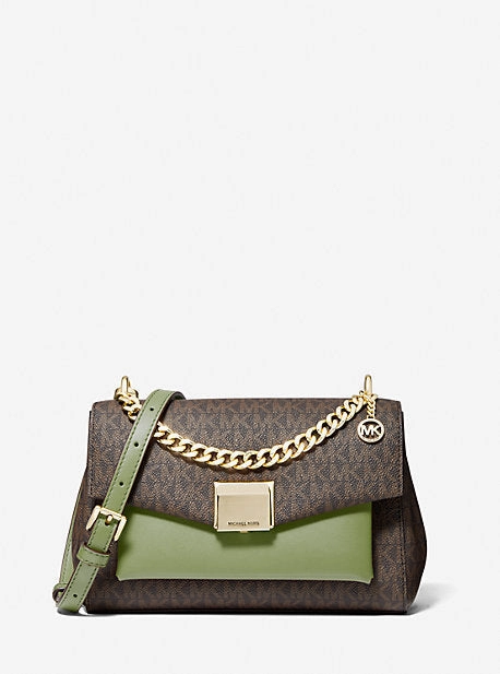 Lita Medium Two-Tone Logo Crossbody Bag