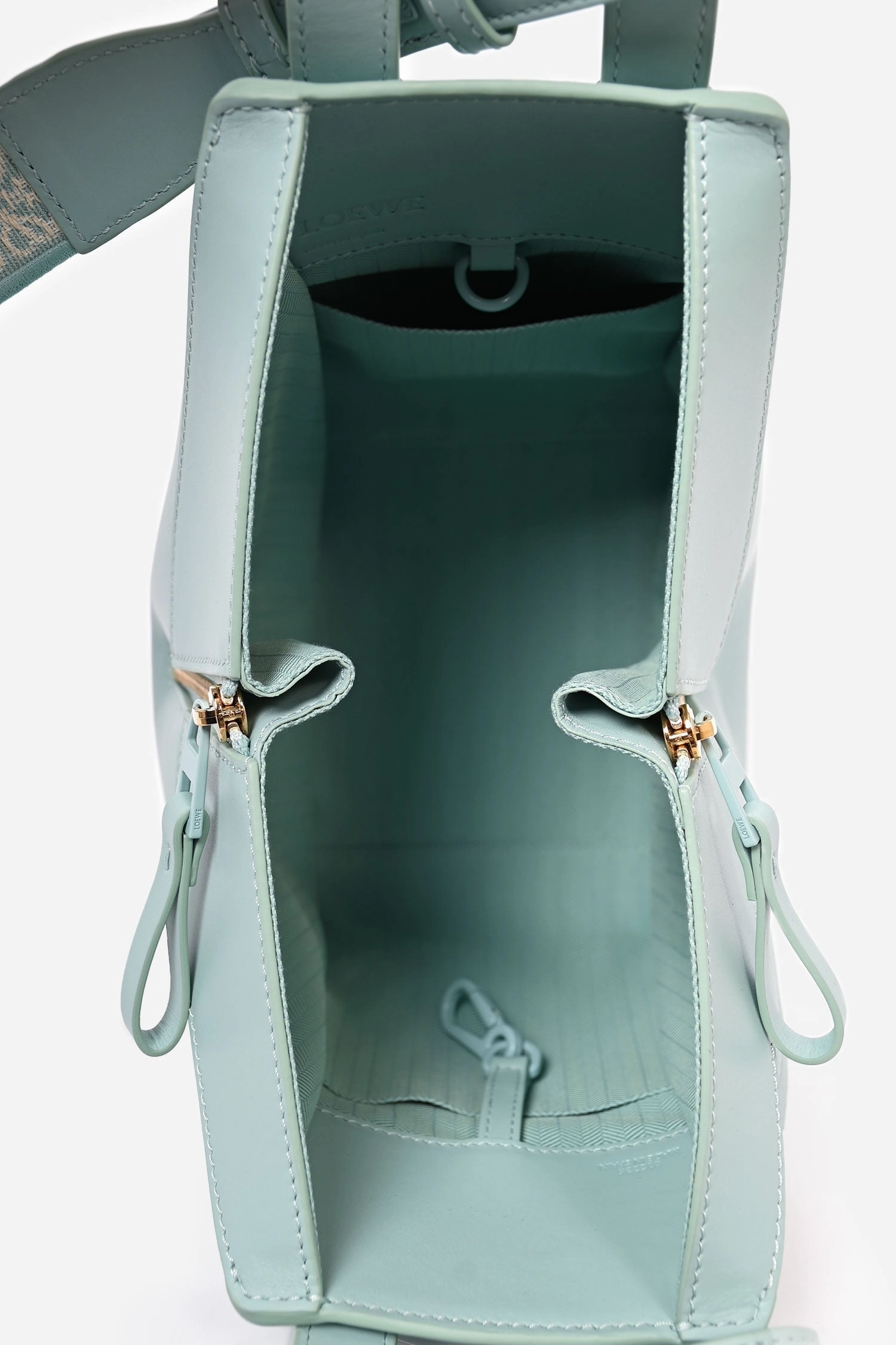 Loewe Aqua Blue Leather Hammock Bunny Charm Bag