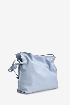 Loewe Blue Leather Large Flamenco Drawstring Crossbody Bag