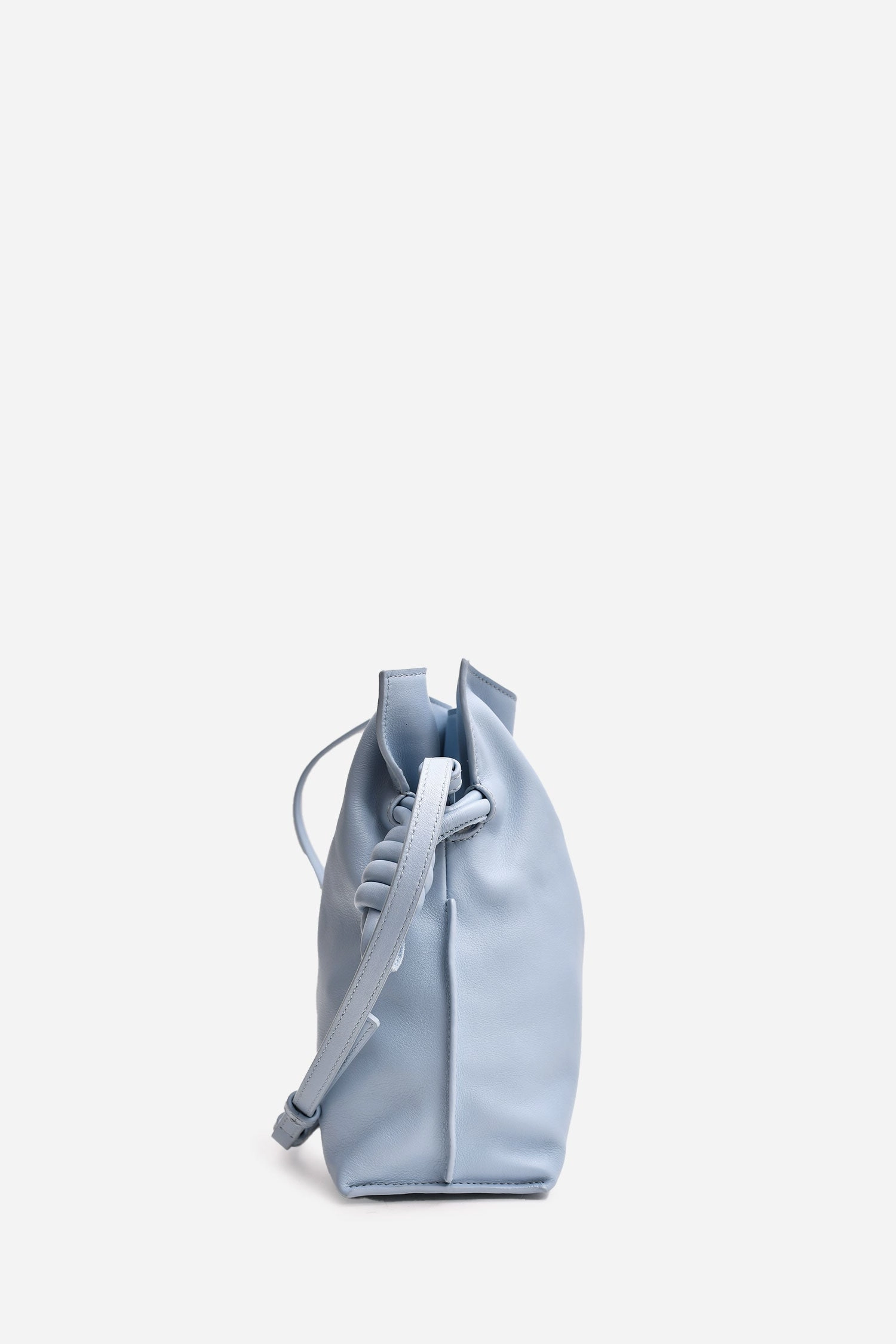 Loewe Blue Leather Large Flamenco Drawstring Crossbody Bag