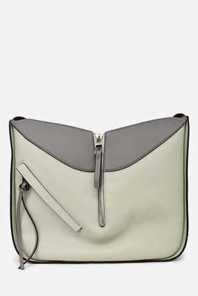 Loewe Grey Leather Small Hammock Bag with Strap