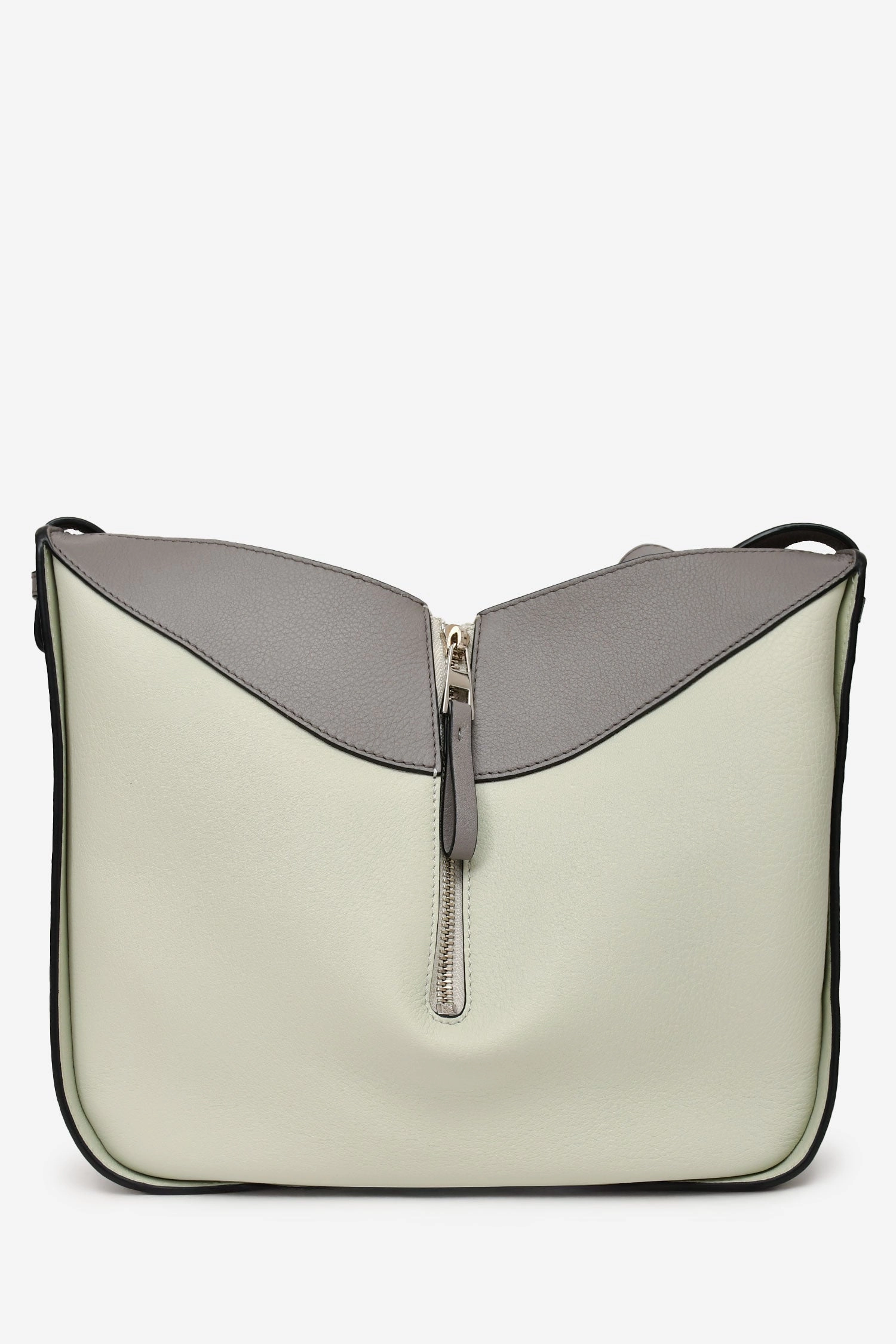 Loewe Grey Leather Small Hammock Bag with Strap
