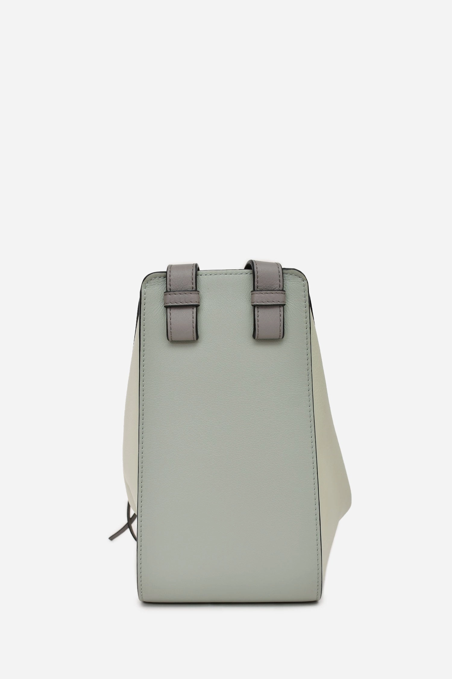 Loewe Grey Leather Small Hammock Bag with Strap
