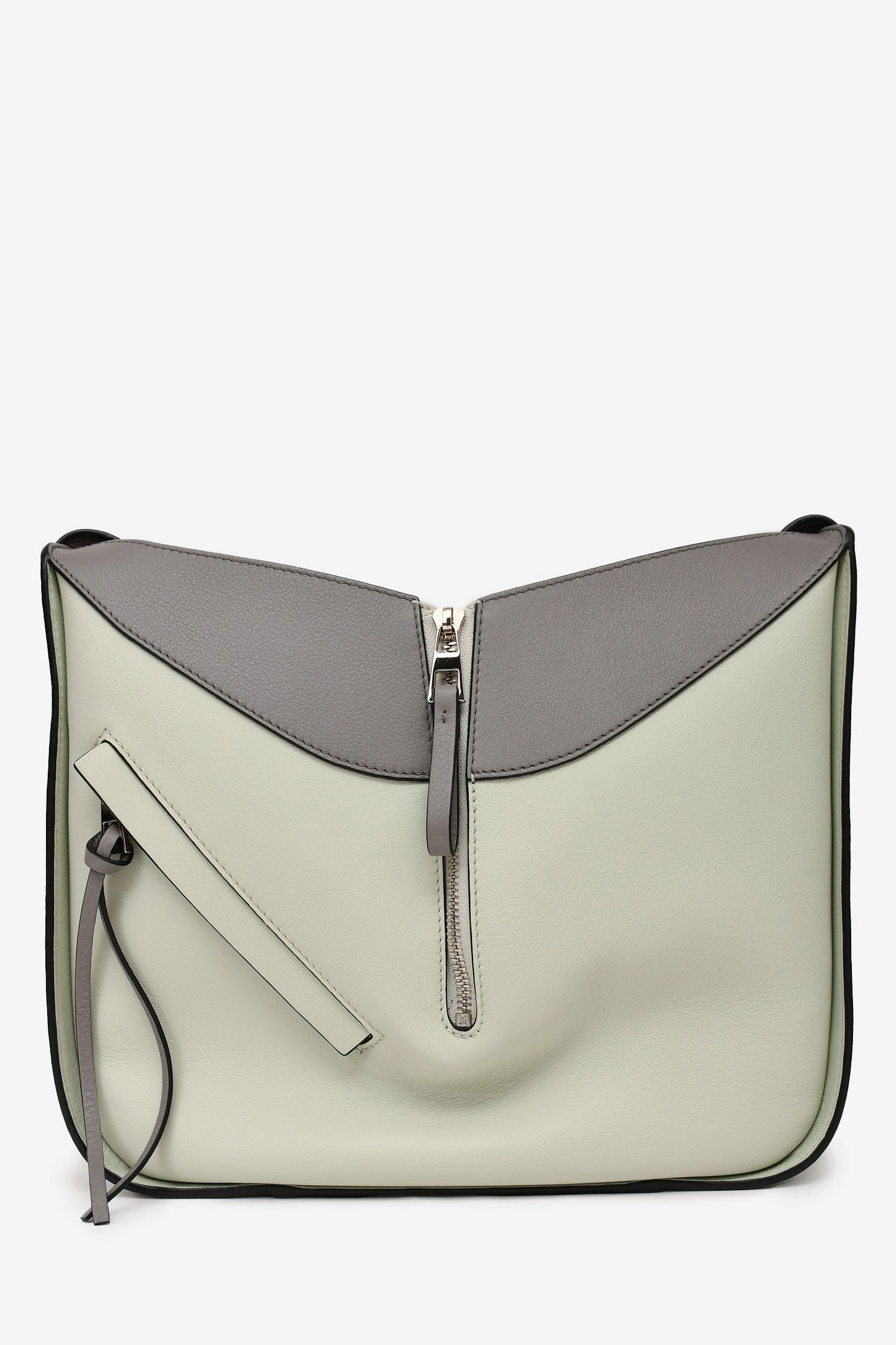 Loewe Grey Leather Small Hammock Bag with Strap