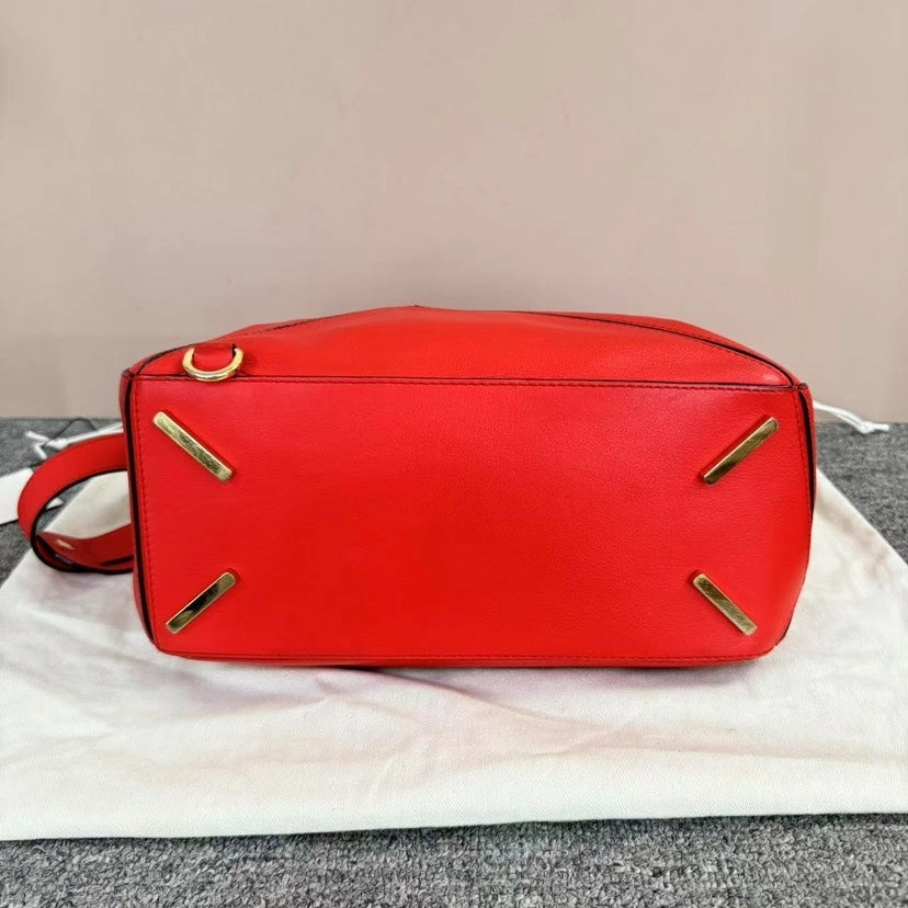 Loewe Puzzle Bag Red Large Leather Crossbody Shoulder Bag