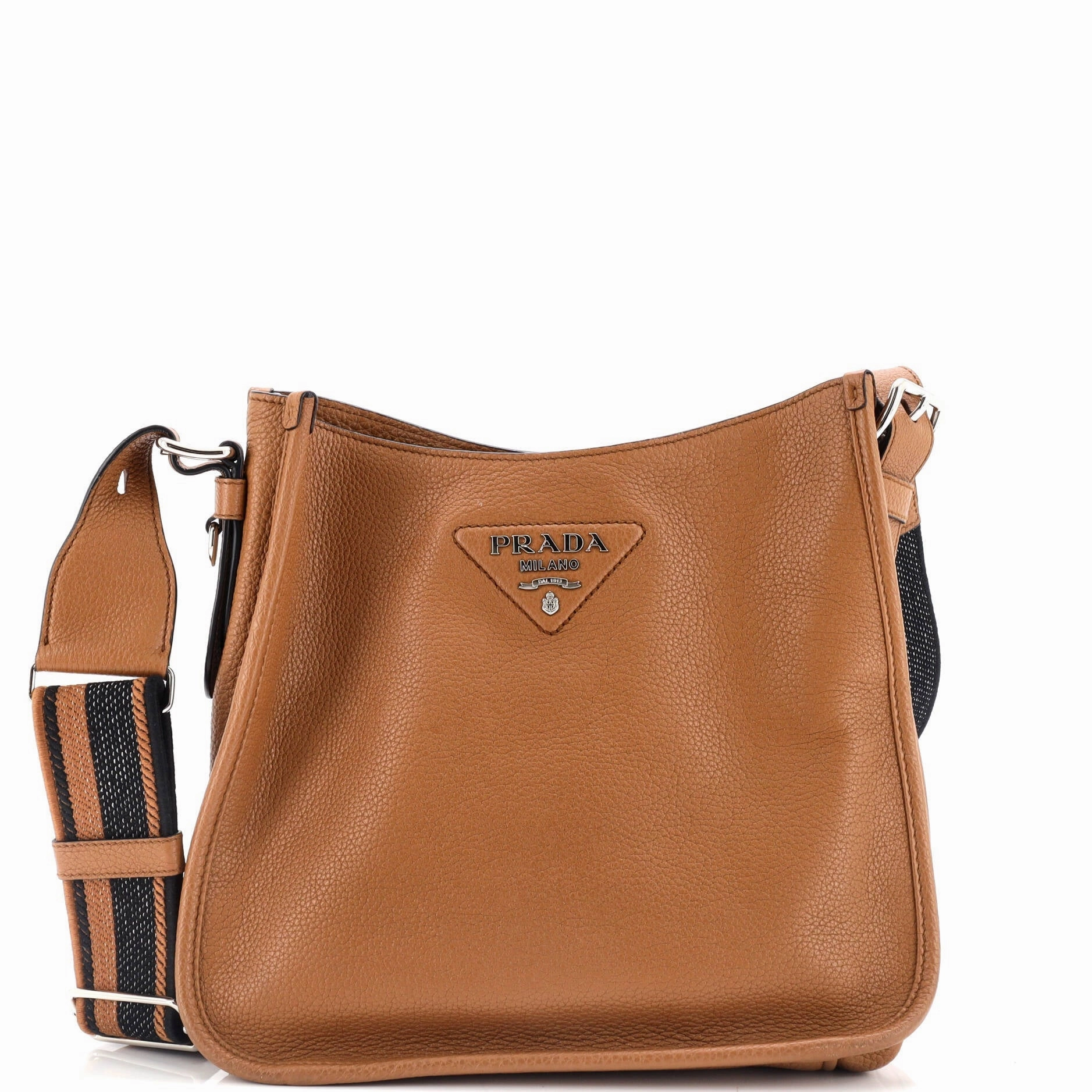 Logo Strap Crossbody Bag Vitello Daino Medium