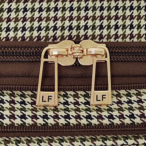 London Fog Cambridge Ii 20" Expandable Spinner, Olive Houndstooth
